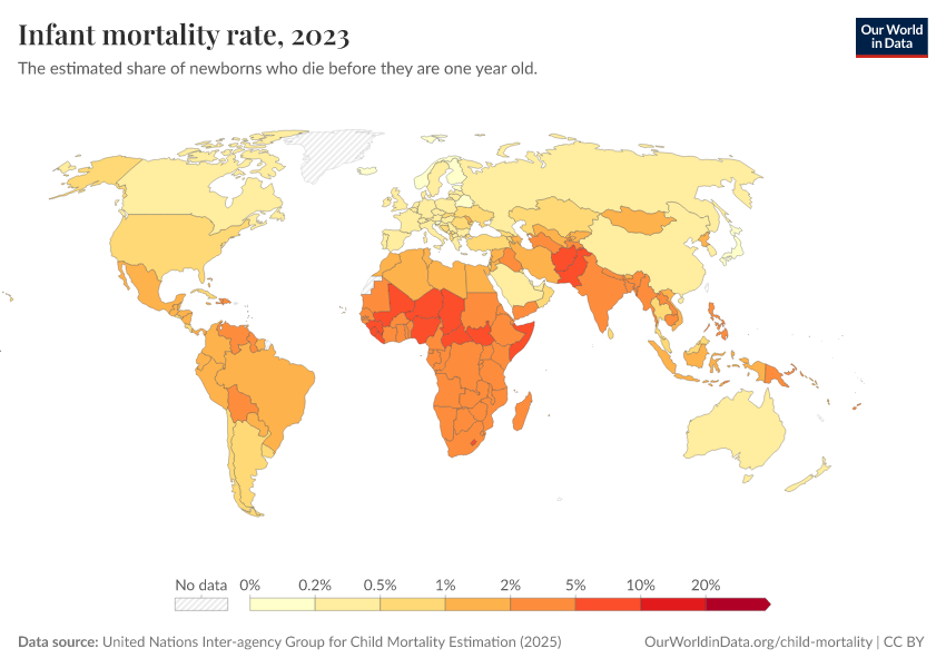 A thumbnail of the "Infant mortality rate" chart
